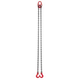 Chain Sling, 5/16 in x 10 ft Lifting Chains with 2 Leg Grab Hooks, Heavy Duty G80 Alloy Steel Lifting Sling, 7000LBS Capacity