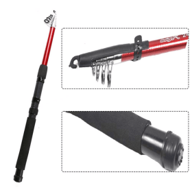 Small And Portable Telescopic Sea Pole Fishing Rod Fiberglass 2.4M (title: default title)